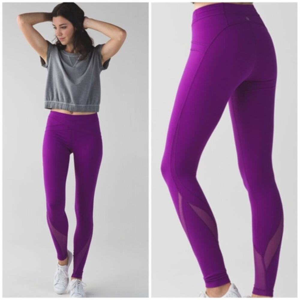 Lululemon Women’s Free Flow Tight Full-On OG Luon Mesh Design 6 NWOT